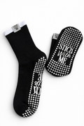 Black With White Detail Grip Socks