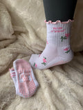 My type of "going out" Floral Grip socks